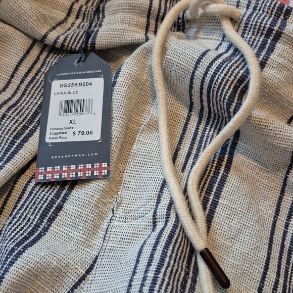 Ben Sherman Cloth Lounge Shorts Casual Drawstring Waist Blue XL NWT - Picture 3 of 5